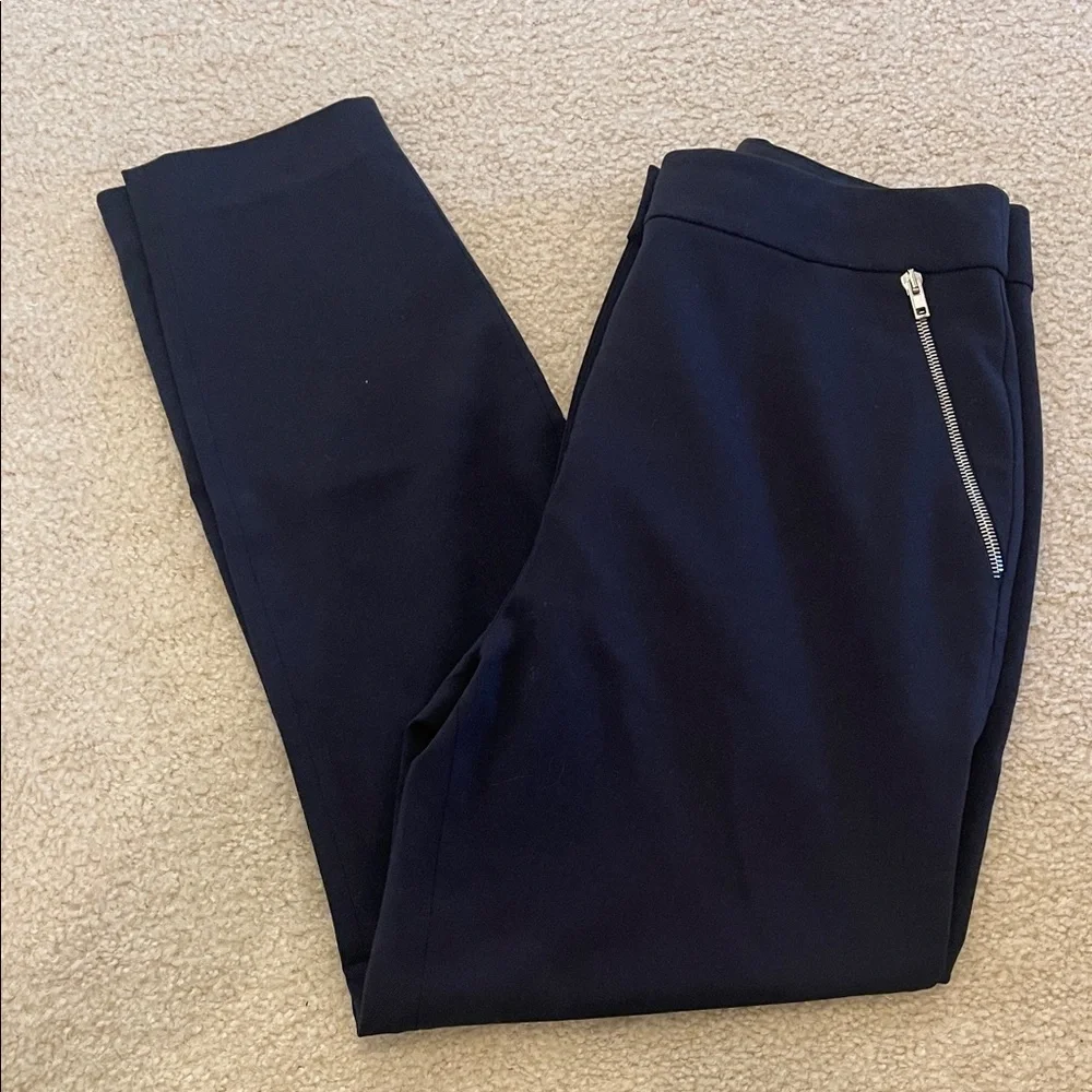 Alexander Wang Women's Navy Pants with Zipper Accent - Picture 1 of 7